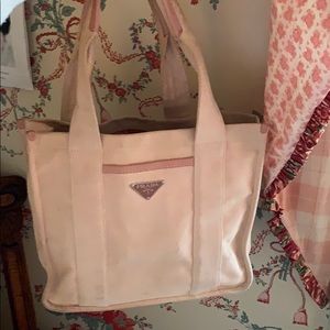 Light pink Prada Canvas Tote
